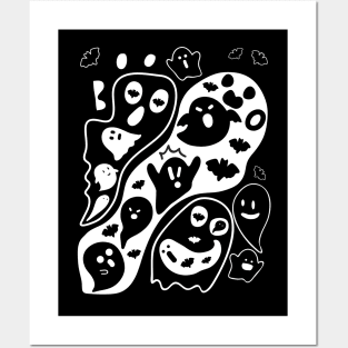 Halloween boo ghost doodle Posters and Art